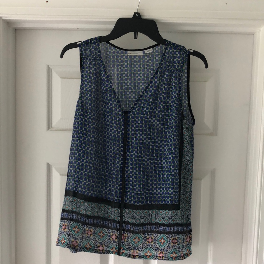 Vibrant sheer summer blouse by Liz Claiborne PM